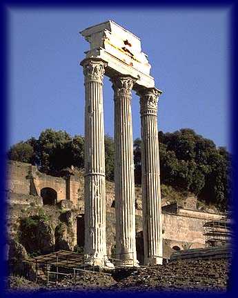 Tempel von Castor und Pollux (im Forum Romanum).